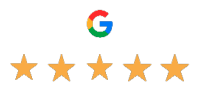 Google review stars and logo.
